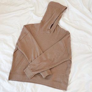 Abercrombie & Fitch Soft A&F Collection Ribbed Tan Cozy Hoodie